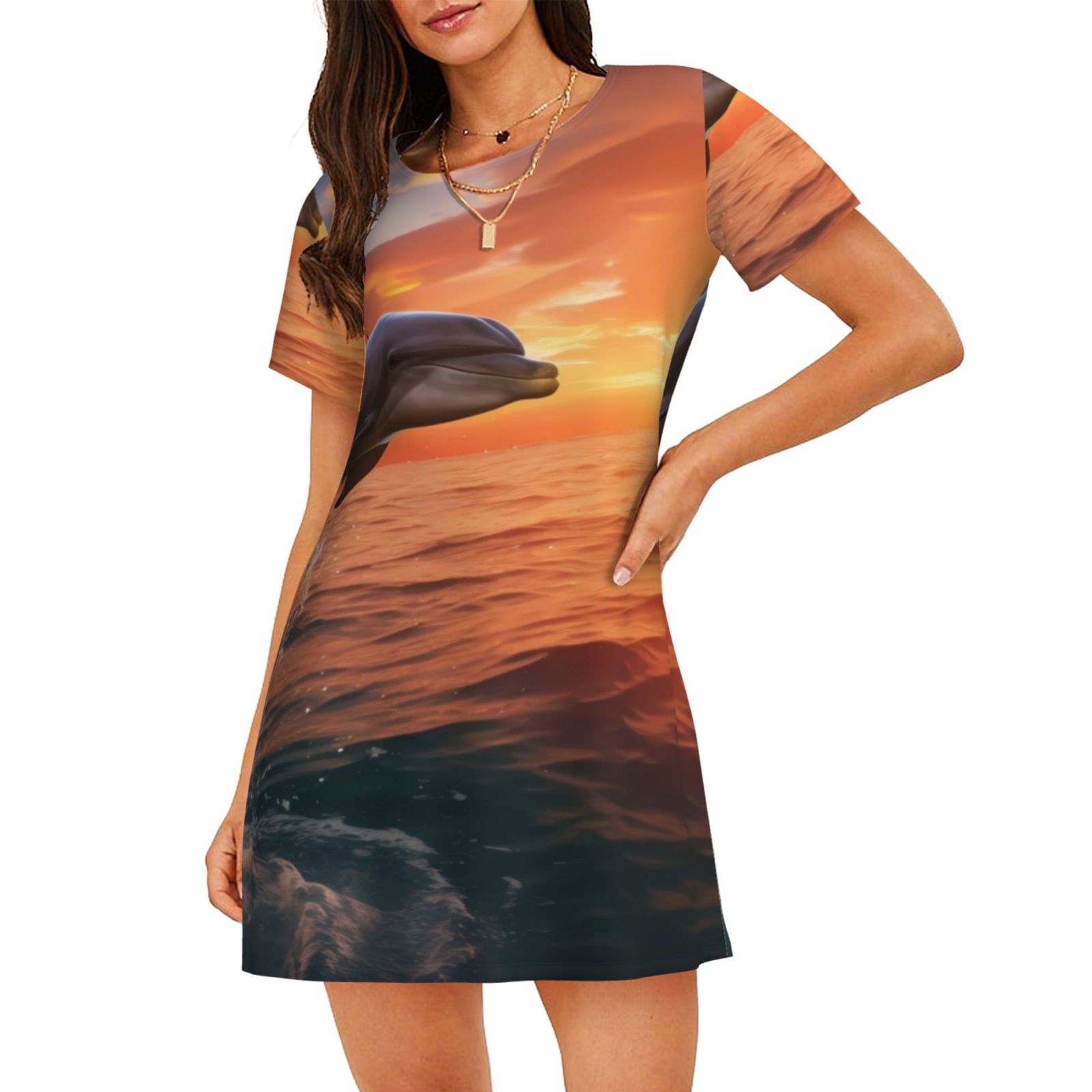 Pete + Lucy Dolphin Days Short Sleeve Dress main image 1