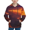 thumbnail image 1 of Balery Sunset Valley Western Cowboy Pattern Boys Hoodie, Youth Pullover Hooded Sweatshirt, Kangaroo Pocket Hoodie for Kids Girls -X-Large, 1 of 6