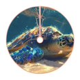 Balery Sunshine Underwater Sand Turtle Printed Christmas Tree Skirt