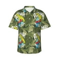 thumbnail image 1 of Balery Surfing Dinosaur Print Men's Hawaiian Shirts Short Sleeve Beach Shirt Relaxed Fit Vacation Button Down Shirts-X-Large, 1 of 9