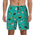 thumbnail image 1 of Balery Sushi Mens Swim Trunks Swim Shorts for Men Quick Dry Inseam Beach Shorts with Compression Liner Pocket-XX-Large, 1 of 9
