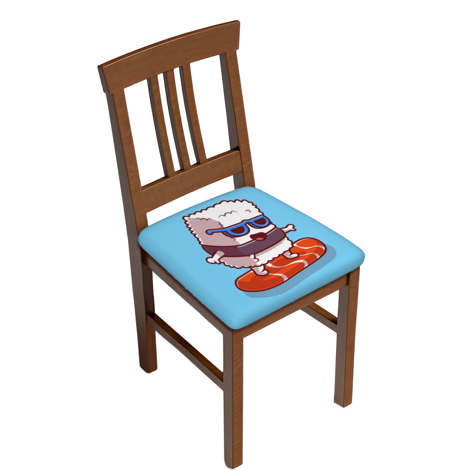 Balery Sushi Salmon Surfing Stretch Couch Cushion Covers, Individual