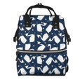 thumbnail image 1 of Balery Swan Mummy Backpack - Waterproof Twill Canvas, Large Capacity Diaper Bag with Multiple Pockets and Adjustable Straps, 1 of 6