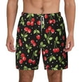 thumbnail image 1 of Balery Sweet Red Cherry Mens Swim Trunks Swim Shorts for Men Quick Dry Inseam Beach Shorts with Compression Liner Pocket-Small, 1 of 9