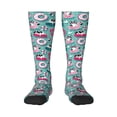 thumbnail image 1 of Balery Swimming Bulldog Printed Novelty Socks Men's Women's Crew Socks Sports Socks Knee High Socks Cotton Socks Quirky and Cool Socks, 1 of 9