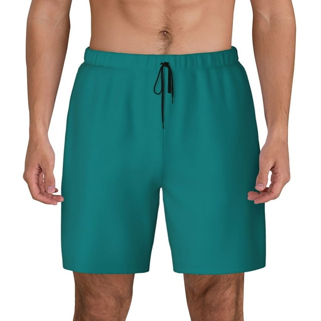 Balery Teal Mens Swim Trunks Swim Shorts for Men Quick Dry Inseam Beach ...