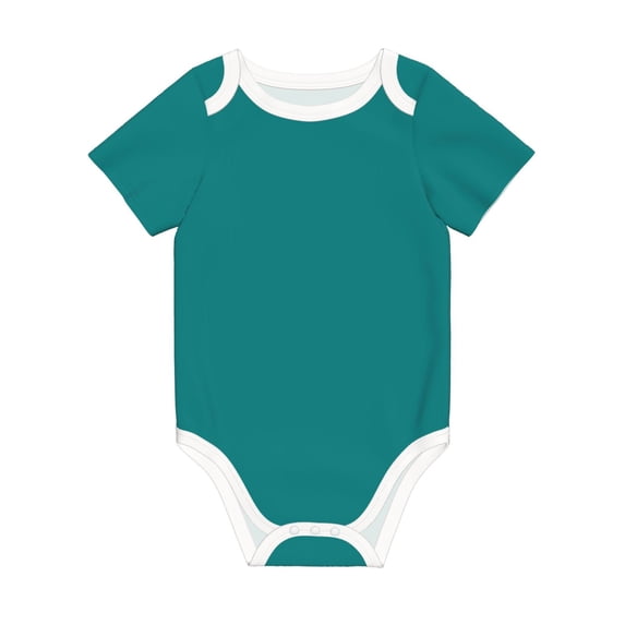 Balery Teal Pattern Baby Climbing Clothes Infant Bodysuit Cute Infant Bodysuit Baby Romper-12 Months
