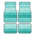 thumbnail image 1 of Balery Teal Turquoise Pattern 4-Piece Floor Mats, Heavy-Duty Rubber Liners, Anti-Slip Design, All-Season Automotive Protection, Vehicles, Cars, Trucks, and SUVs, 1 of 5