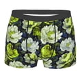 thumbnail image 1 of Balery Teal floral elegance Men's Boxer Briefs, Soft and Breathable Cotton Underwear with nylon Waistband-X-Large, 1 of 9