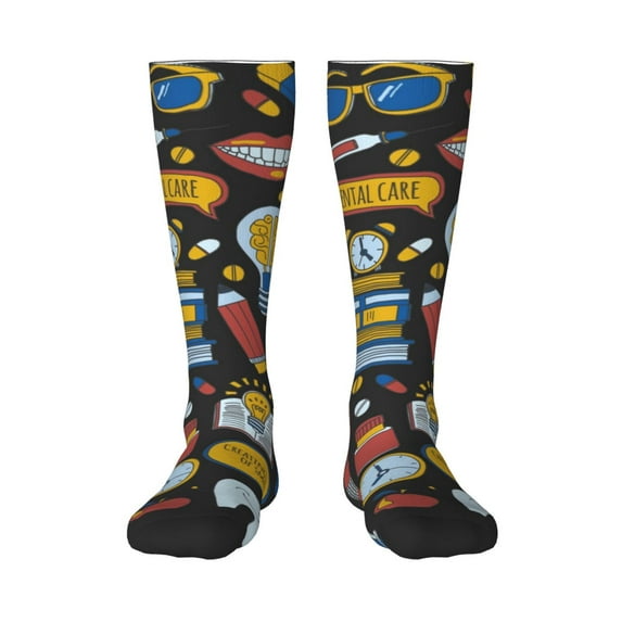 Balery Teeth Fun Novelty Socks Men'S Women'S Crew Socks Funny Crazy Novelty Socks Quirky And Cool Socks