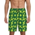thumbnail image 1 of Balery Tennis Balls Men's Cotton Knit Pajama Shorts Waistband & Pockets,Short Pajama Pants-Small, 1 of 8