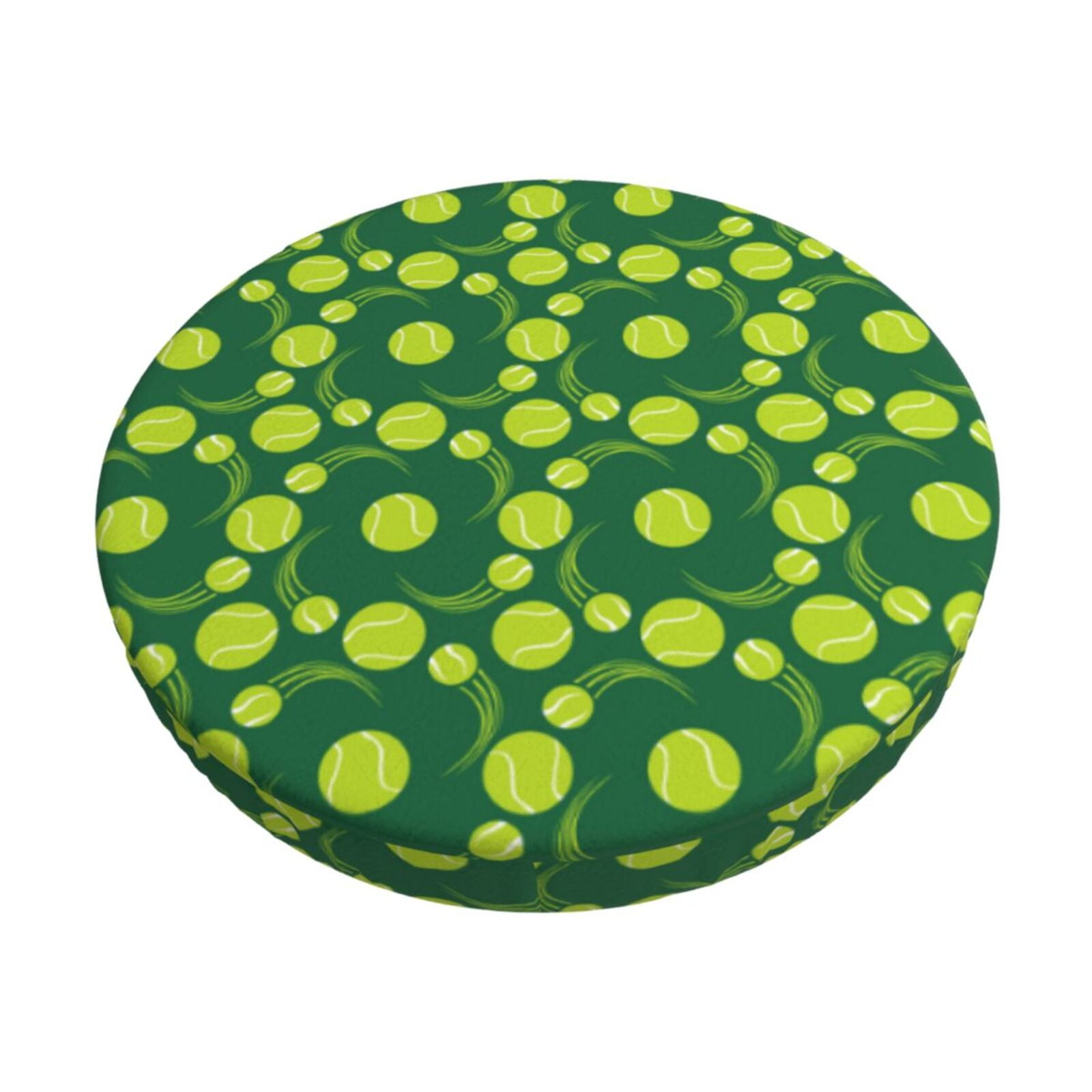 Balery Tennis Balls Round Bar Stool Seat Covers Velvet Fabric