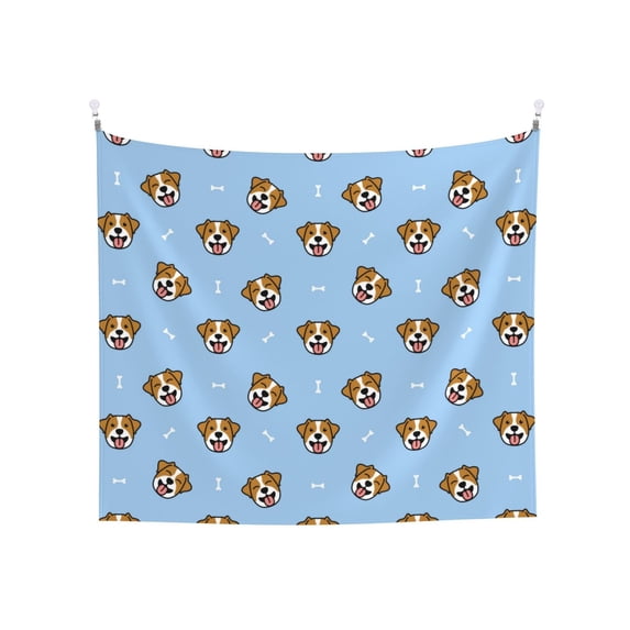Balery Terrier Pattern Tapestry 60x51 Inches - Large Wall Hanging Tapestry for Bedroom, Living Room, Dorm Decor - Artistic and Aesthetic Room Decor