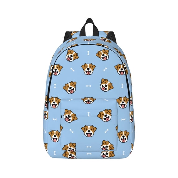 Balery Terrier Vintage Canvas Backpack for Men and Women - Large Capacity, Durable Travel Laptop Bag for School, Work, Hiking, and Outdoor Activities