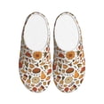 thumbnail image 1 of Balery Thanksgiving Food Pattern Women's Fuzzy Memory Foam Slippers Fluffy Winter House Shoes Indoor and Outdoor-44/45, 1 of 7
