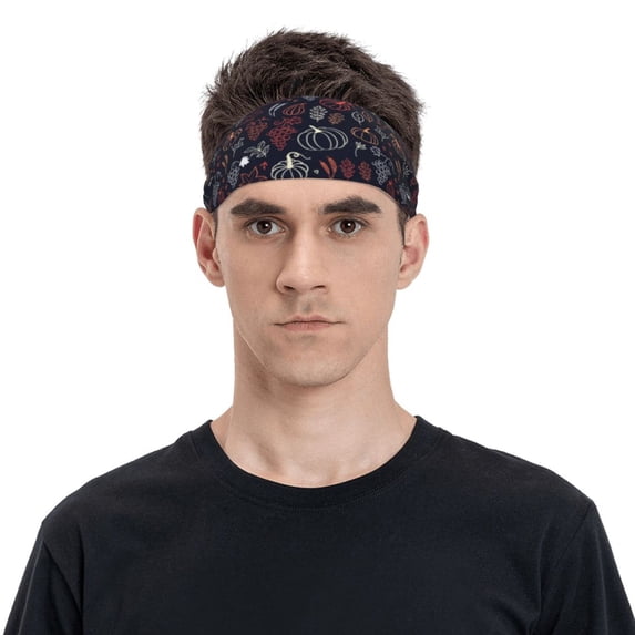 Balery Thanksgiving Sports Headbands for Men,Moisture Wicking Workout Headband, Sweatband Headbands for Running,Cycling,Football