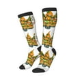 Balery Thanksgiving Truck Printed Novelty Socks Men's Women's Crew