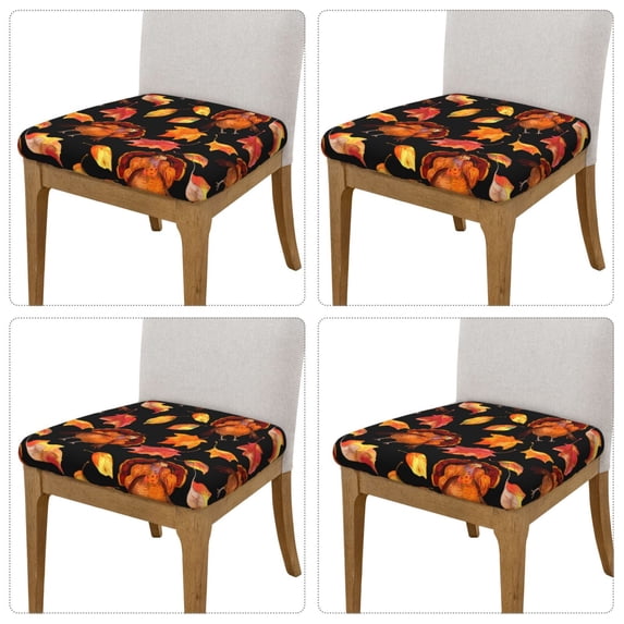 Balery Thanksgiving Turkey 1 Stretch Couch Cushion Covers, Individual Sofa Cushion Covers, Soft Chair Sofa Seat Cushion Slipcover with Elastic Bottom Milk Silk-16.9in