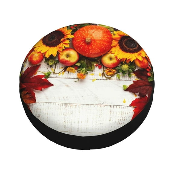 Balery Thanksgiving With Autumn Tire Covers - Tough Tire Wheel Protector for Truck, SUV, Trailer, Camper, RV -15 inch