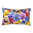 thumbnail image 1 of Balery The Garden Tricolor Pansy Flower Bedding Queen Pillow Cases - Envelope Closure - Soft Brushed Microfiber Fabric - Shrinkage and Fade Resistant Pillow Cases-20"x30", 1 of 9