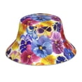 thumbnail image 1 of Balery The Garden Tricolor Pansy Flower Sun Hats for Men Women Bucket Hat UPF 50+ Buckey Hat Boonie Hat Foldable UV Protection Hiking Beach Fishing Summer, 1 of 9