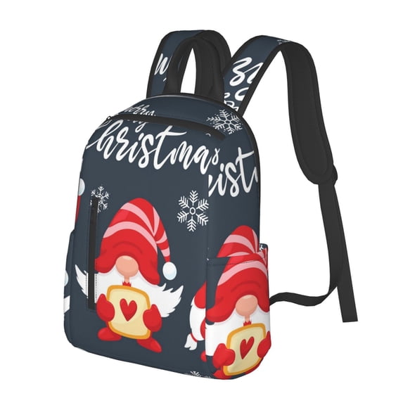 Balery Three Cute Christmas Gnomes Lightweight Backpack for Men and Women - Durable and Water-Resistant, Ideal for School, Work, Travel, and Everyday Use