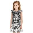 Balery Tiger Butterfly Floral Art Pattern Princess Nightgown for Girls