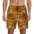 thumbnail image 1 of Balery Tiger Mens Swim Trunks Swim Shorts for Men Quick Dry Inseam Beach Shorts with Compression Liner Pocket-XX-Large, 1 of 9
