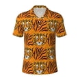 thumbnail image 1 of Balery Tiger Printed Men’s Short Sleeve Polo Shirt, Midweight Men's Shirt,Golf Polo shirts -, 1 of 9