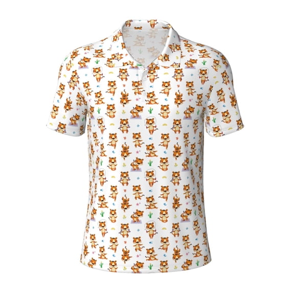 Balery Tigers go in for Sports Printed Men’s Short Sleeve Polo Shirt, Midweight Men's Shirt,Golf Polo shirts -Small