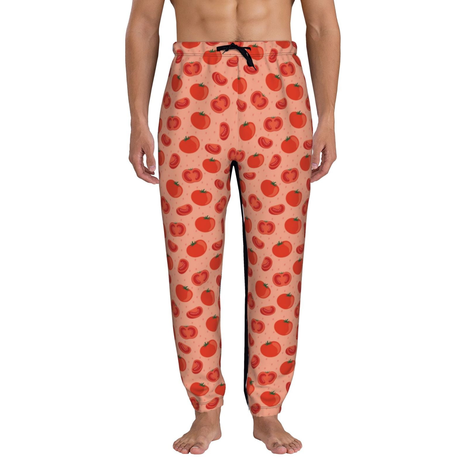 Balery Tomato Pattern Joggers for Men Athletic Workout Sweatpants with