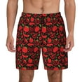 thumbnail image 1 of Balery Tomatoes And Chili Mens Swim Trunks Swim Shorts for Men Quick Dry Inseam Beach Shorts with Compression Liner Pocket-Small, 1 of 9