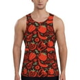 thumbnail image 1 of Balery Tomatoes And Chili Pattern Men's Workout Tank Top Gym Muscle Tee Fitness Bodybuilding Sleeveless T Shirt Quick Dry Fit Muscle Tank Top Slim-Fit Tank-Large, 1 of 7