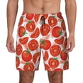thumbnail image 1 of Balery Tomatoes Mens Swim Trunks Swim Shorts for Men Quick Dry Inseam Beach Shorts with Compression Liner Pocket-3X-Large, 1 of 9