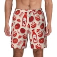 thumbnail image 1 of Balery Tomatoes Mens Swim Trunks Swim Shorts for Men Quick Dry Inseam Beach Shorts with Compression Liner Pocket-XX-Large, 1 of 9