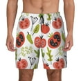 thumbnail image 1 of Balery Tomatoes Mens Swim Trunks Swim Shorts for Men Quick Dry Inseam Beach Shorts with Compression Liner Pocket-, 1 of 9