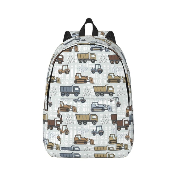 Balery Tractor and Dumper Vintage Canvas Backpack for Men and Women - Large Capacity, Durable Travel Laptop Bag for School, Work, Hiking, and Outdoor Activities