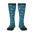thumbnail image 1 of Balery Transportations With Buildings Fun Novelty Socks Men'S Women'S Crew Socks Funny Crazy Novelty Socks Quirky And Cool Socks, 1 of 9
