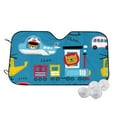 thumbnail image 1 of Balery Transportations With Cute Animals Windshield Sun Shade, Car Front Window Sunshade Cover ,Automotive Interior Portected Blocks Uv Rays For Car Pickup Truck Suv Accessories- Medium, 1 of 7