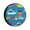 thumbnail image 1 of Balery Transportations With Cute Animalstire Cover Waterproof Dust-Proof, Universal Spare Wheel Tire Cover For Trailer, Rv, Suv Truck And Vehicle Camper Accessories-15 Inch, 1 of 9