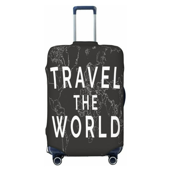 Balery Travel The World1 Luggage Cover Protector, Scratch And Dirt Resistant, Fits 18-32 Inch Luggage -