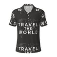 thumbnail image 1 of Balery Travel The World1 Printed Men’s Short Sleeve Polo Shirt, Midweight Men's Shirt,Golf Polo shirts -3X-Large, 1 of 8