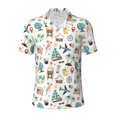 thumbnail image 1 of Balery Travel1 Printed Men’s Short Sleeve Polo Shirt, Midweight Men's Shirt,Golf Polo shirts -Large, 1 of 8
