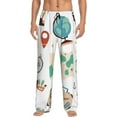 thumbnail image 1 of Balery Travel1 print Men's Pajama Pants,Ultra Lightweight Pjs,Lounge Pant-Medium, 1 of 9