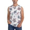 thumbnail image 1 of Balery Tribal Style Turtle Men's Sleeveless Muscle Shirts Workout Tank Top, Moisture Wicking, Odor Protection-, 1 of 8