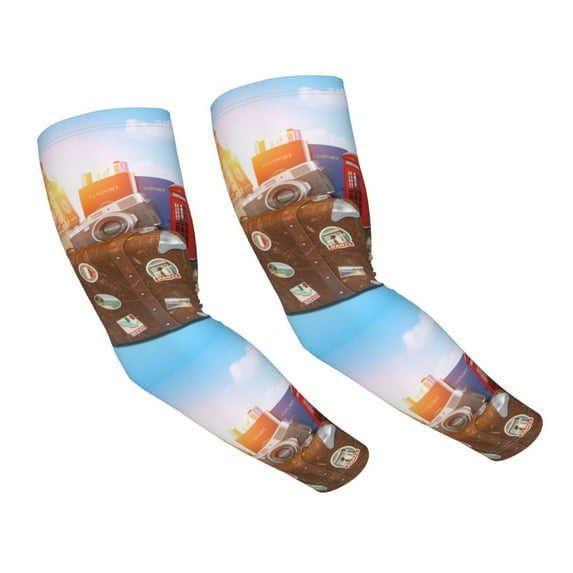 Balery Trip to London Cooling Arm Sleeves for Men & Women – Breathable, Moisture-Wicking Arm Sleeves for Women, Men & Kids
