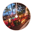 thumbnail image 1 of Balery Tropical Beach Candlelight Printed Christmas Tree Skirt , Merry Christmas Party Christmas Tree Decoration,Adjustable Tree Skirt-48", 1 of 6