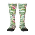 thumbnail image 1 of Balery Tropical Flamingo Printed Novelty Socks Men's Women's Crew Socks Sports Socks Knee High Socks Cotton Socks Quirky and Cool Socks, 1 of 9