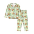 thumbnail image 1 of Balery Tropical Flowers Pattern Pajama Sets for Women Long Sleeve 2 Piece Sleepwear Loungewear Sets Soft PJ's with Pockets Long Sleeve Comfy Pj Sets-Small, 1 of 7