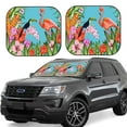 thumbnail image 1 of Balery Tropical Jungle Flamingo Sun Shield 2 Pack For Car Front Windows Foldable Sun Visor Protector Blocks Max Uv Rays And Keeps Your Vehicle Cool For Most Sedans Suv Truck, 1 of 7